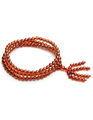 O-stone 3A Rare Manganese Aluminum Garnet Mala Bracelet Grounding Stone Protection 4-5mm49cm Very Precious Gemstone