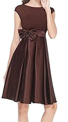 Round Neck Cocktail Chiffon/Satin   Evening Dress/Bridesmaid Dress/Prom Dress/Party Dress  With a Bow(s) and Ruffles