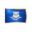 Connecticut 3x5ft Nylon Flag with Indoor Pole Hem and Fringe