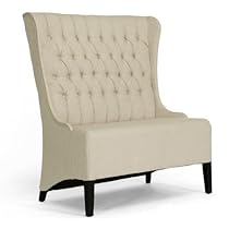 Big Sale Baxton Studio Vincent Beige Linen Modern Loveseat Bench