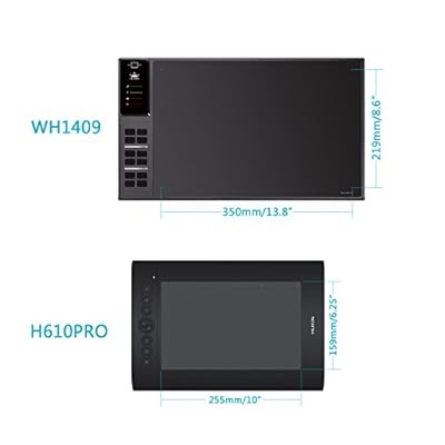 Huion Giano Wireless Graphic Drawing Tablet with 13.8-by-8.6 Inch Huge Work Surface and 8GB MicroSD Card - WH1409