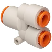 SMC KQ2U PBT One-Touch Tube Fitting, Wye, Tube OD x Tube OD x Tube OD
