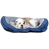 K&H Bolster Couch Pet Bed, Large 28-Inch by 40-Inch, Blue/Gray