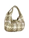 Fontanelli Gray Woven Italian Leather Large Tote Bag