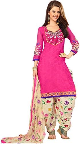 Cbazaar Impressive Pink Cotton Patiala Suit
