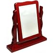 Rosewood Jewelry Mirror Countertop Vanity Showcase Part