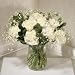 15 Luxury White Carnations with Gyp & Greenery.