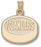 New York Islanders 10K Gold ''ISLANDERS'' Puck Pendant