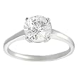 Silvertone Round-cut Cubic Zirconia Ring (Sizes 5 - 9 available)