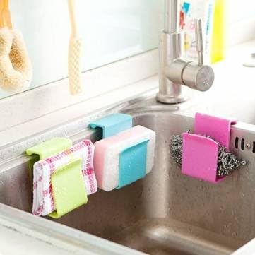 UR Kitchen Gadgets Sponge Brush Sink Towel Cloths Storage Suction Holder Washing Rack Kitchen Tools