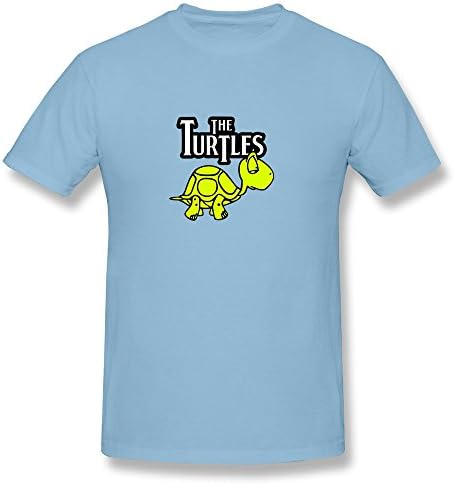 Men's Personalized Custom SkyBlue Tees Cool Turtles Front 3c L