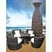 GeoVase Interlocking All Weather Wicker Furniture Lounge Set
