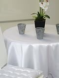 NAPPE RONDE 180 cm SATIN BLANC