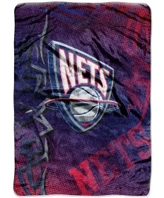 New Jersey Nets 60''X80'' Royal Plush Raschel Throw Blanket