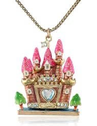 Betsey Johnson "Fairyland" Castle Long Pendant Necklace, 36"