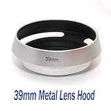 Buy EasyFoto 39mm Silver  Chrome Curved Vented Metal Lens hood for Leica, Contax... by EasyFoto