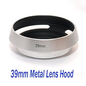 EasyFoto 39mm Silver Chrome Curved Vented Metal Lens hood for Leica, Contax Zeiss, Voigtlander... by EasyFoto