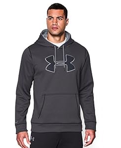 Under Armour Men's Fleece Big Logo Solid Hoodie, Carbon Heather (090), Large