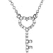 Platinum Diamond Skelton Key Necklace - 0.12 Ct.