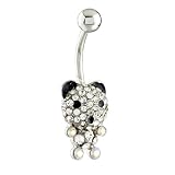 41golHbQcEL._SL160_ Panda Button Jewelry Navel Dangles Birthstone April body belly ring