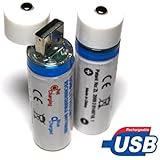 18650 Battery & Integrated USB Charger Rechargeable Lithium Ion - 2 Pack - Li-ion Batteries - NOT AA - 100% Satisfaction 60 Day Guarantee - 2 Year Manufacturer Warranty (2 Pack)