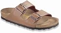 Birkenstock Sandal ''Arizona'' from Birko-Flor in light brown with a regular insole
