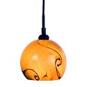 Checkolite 25300-36 Home Design Art Glass 1-Light Pendant, Dark Bronze