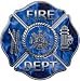 Firefighter Fire Department Decal Inferno Blue 4