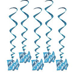 It's A Boy Whirls Party Accessory (1 count) (5/Pkg) On Sale