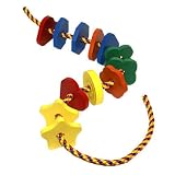 Jumbo Lacing Shapes Classic Made in USA Wood Toy