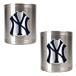 New York Yankees MLB 2pc Stainless Steel Can Holder Set- Primary Logo