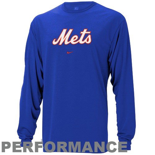 Nike New York Mets Royal Blue MLB Performance Long Sleeve Training Top