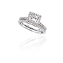 14k White Gold Princess-Cut Diamond Bridal Ring Set (3/4 ct center, 1 1/3 cttw, G-H Color, I1 Clarity)