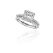 14k White Gold Princess-Cut Diamond Engagement Ring w/ Matching Band (3/4 ct center, 1 1/3 cttw, G-H Color, I1 Clarity), Size 5