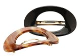 France Luxe Large Cutout Oval Barrette - Classic