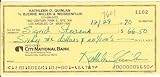 Kathleen Quinlan Signed Original Cancelled Check