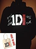 One Direction Signed Hoody hooded sweatshirt - With free Bag
