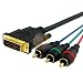 DVI-I to 3 RCA Component RBG Cable, 12 FT
