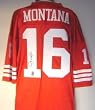 Joe Montana Hand Signed Custom Style Red Jersey w/ Montana's Hologram
