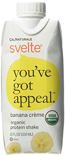 CalNaturale Svelte Organic Protein Shake, Banana Creme, 11 Ounce