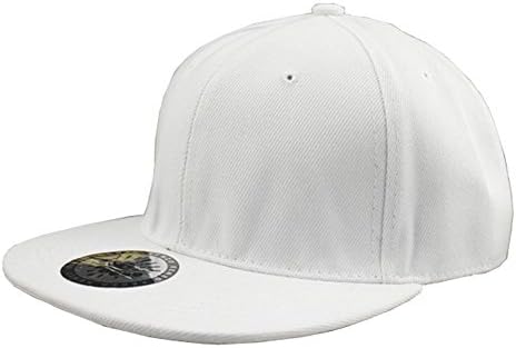 Dasot Mens Canvas 6 Panel Mid Profile Hip Hop Adjustable Hat Baseball Cap White