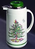 Spode Christmas Tree-Green Trim Plastic Carafe Thermos