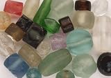 Beads - Hard to Find Recycled Glass, Indonesian - 30+ Pcs. Assorted