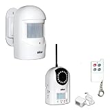 GSI Motion Detector Alarm System - G820SHR Wireless Wide-Range IR Motion Detector With Built In Photo, Video And Sound Recorder - LED Night Vision, SD Card Memory Slot, Multi-Featured Remote Contro - G615PR Add-On Wireless Indoor Motion Detector With Swivel Sensor Head - Anti Intruder Defense Accessory - Complete Anti Intruder Surveillance System for House, Home, Office, Business etc.