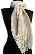 Handmade Acrylic Scarf - Vanilla (100% Knitted By Hand)