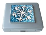 Sparkle Snowflake Mirror Pill Box