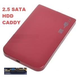 2.5" sata hdd USB 2 2.5 sata hdd hard drive case Enclosure for pc laptop, 2.5" HDD SATA Enclosure Caddy USB 2.0 For Laptop Hard Drive - XP, VISTA, WIN 7, MAC - RED