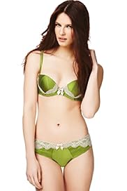 Limited Collection Panelled Floral Lace Padded A-DD Bra with Silk