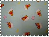 SheetWorld Pooh In A Cloud Fabric - By The Yard