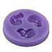 niceeshop(TM) 3 Cavity Skull Shape Decorating Party Silicone Cake Mold Fondant Baking Mold,Random Color